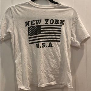 Brandy Melville white graphic shirt